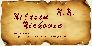 Milašin Mirković vizit kartica